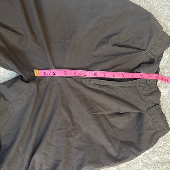 Trensic Spao Medium 100% Cotton Cool Grey Brown Wide Leg Pants Trousers Elastic - Picture 5 of 10